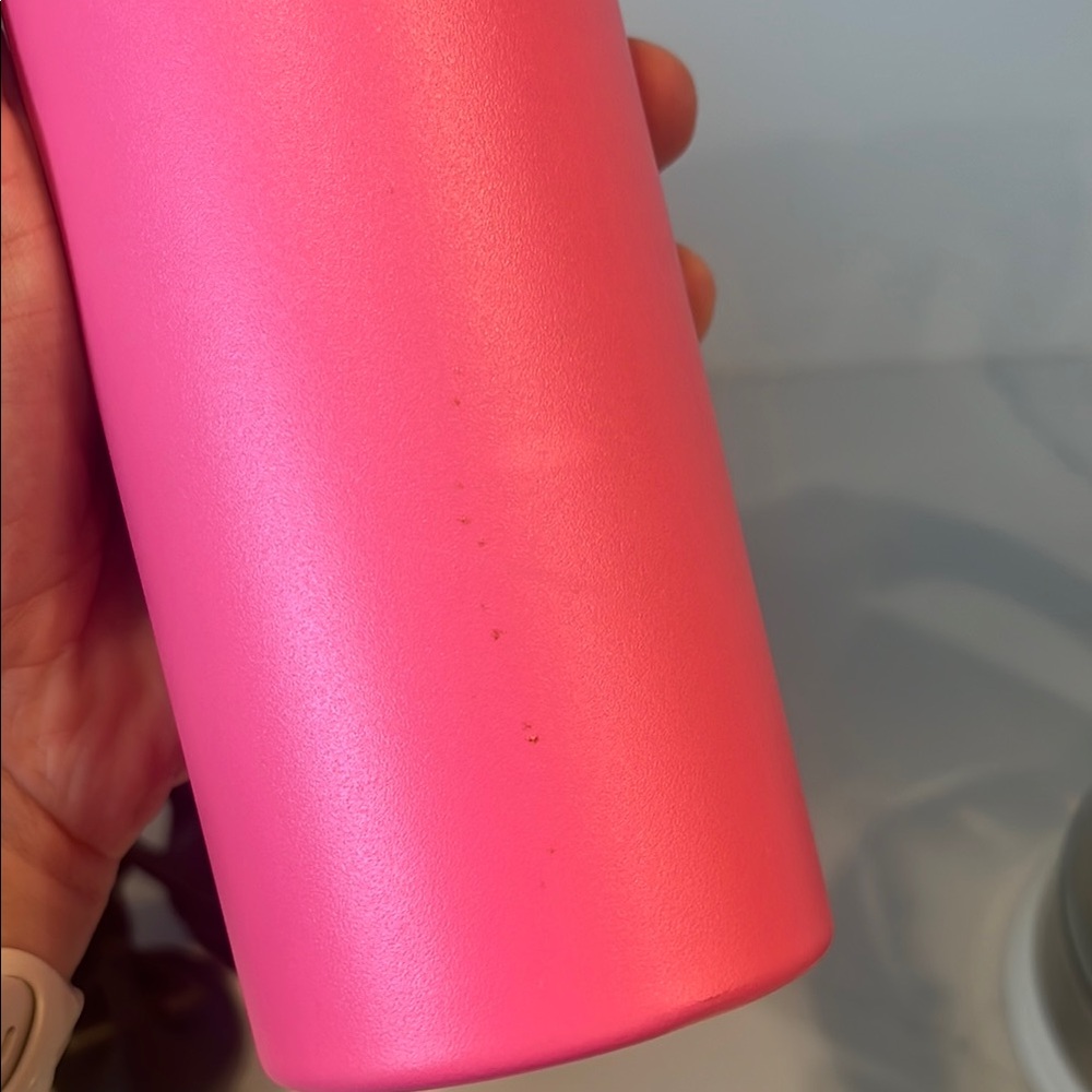 21 oz Hydro Flask Pink Water Bottle with 3 extra variety lids - Picture 7 of 11